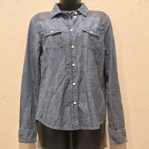 American Eagle Womens Medium Denim Button Up Shirt